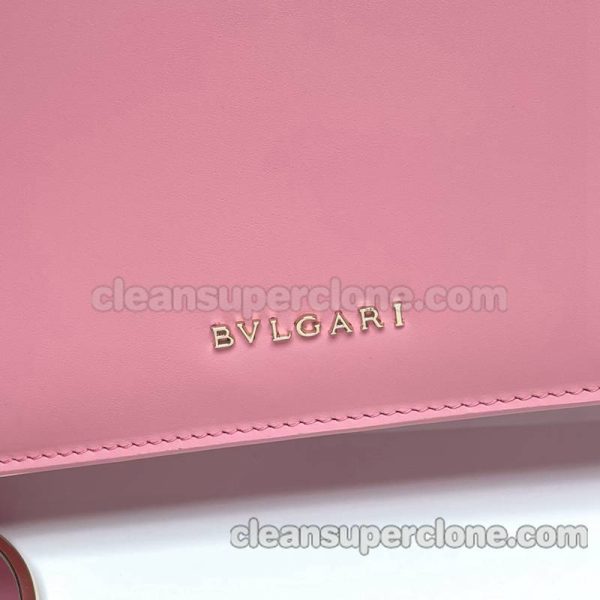 Shoulder bag replica details and pricing dark pink Bvlgari cowhide women 4