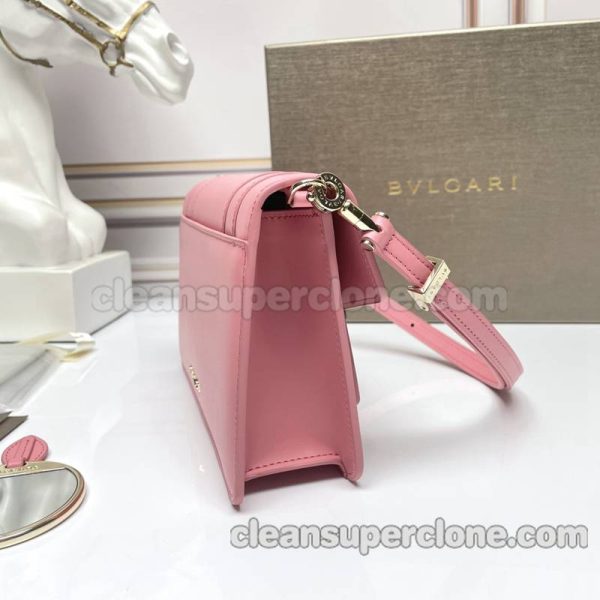 Shoulder bag replica details and pricing dark pink Bvlgari cowhide women 5