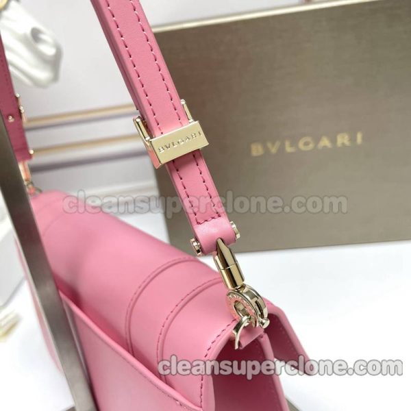 Shoulder bag replica details and pricing dark pink Bvlgari cowhide women 6