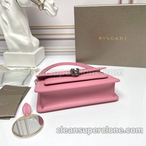 Shoulder bag replica details and pricing dark pink Bvlgari cowhide women 7