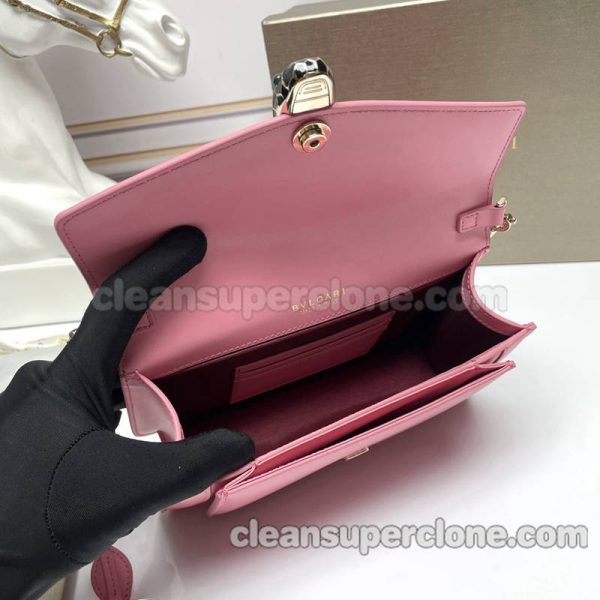 Shoulder bag replica details and pricing dark pink Bvlgari cowhide women 8