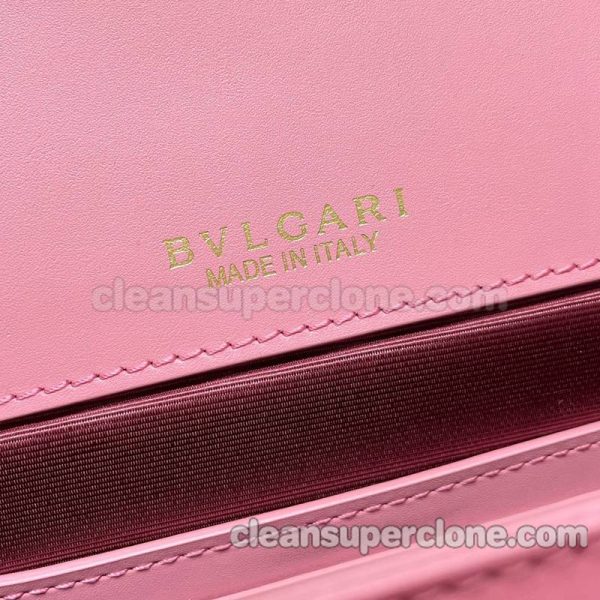 Shoulder bag replica details and pricing dark pink Bvlgari cowhide women 9