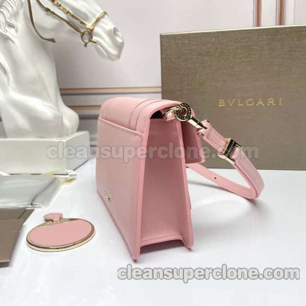 Shoulder bag replica details and pricing pink Bvlgari cowhide women 5