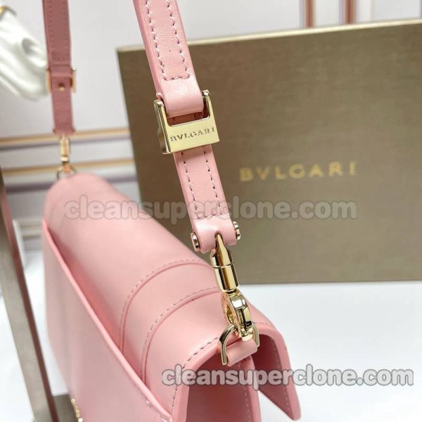 Shoulder bag replica details and pricing pink Bvlgari cowhide women 6