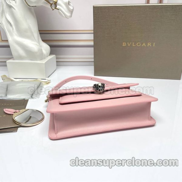 Shoulder bag replica details and pricing pink Bvlgari cowhide women 7