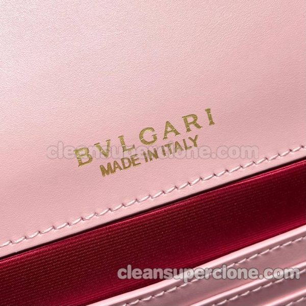 Shoulder bag replica details and pricing pink Bvlgari cowhide women 8