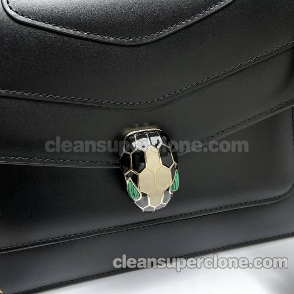 cowhide bag 1:1 Copy description and price black Bvlgari Shoulder Crossbody cowhide women 2