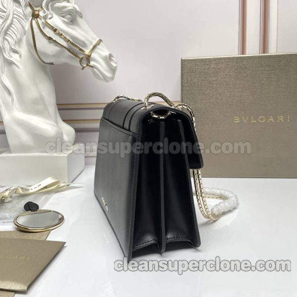 cowhide bag 1:1 Copy description and price black Bvlgari Shoulder Crossbody cowhide women 3