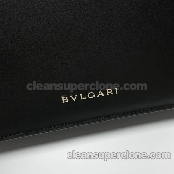 cowhide bag 1:1 Copy description and price black Bvlgari Shoulder Crossbody cowhide women 5