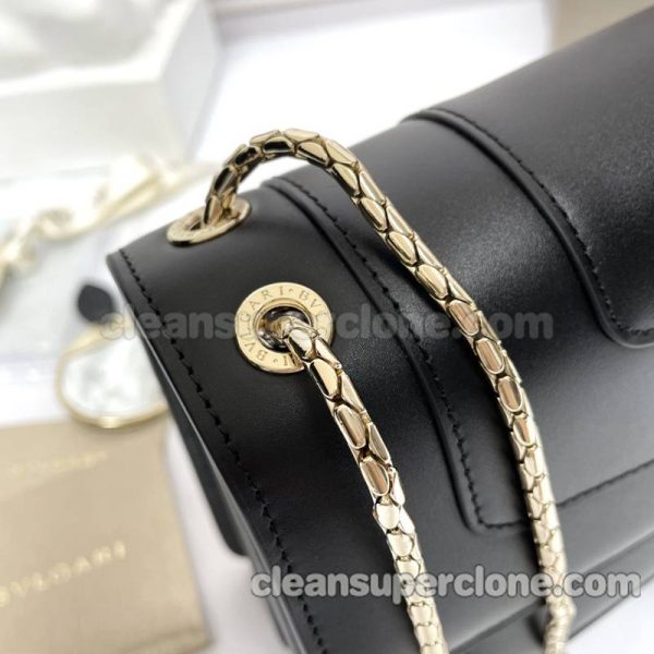 cowhide bag 1:1 Copy description and price black Bvlgari Shoulder Crossbody cowhide women 6