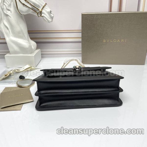 cowhide bag 1:1 Copy description and price black Bvlgari Shoulder Crossbody cowhide women 7