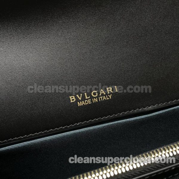 cowhide bag 1:1 Copy description and price black Bvlgari Shoulder Crossbody cowhide women 8