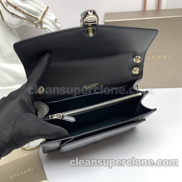 cowhide bag 1:1 Copy description and price black Bvlgari Shoulder Crossbody cowhide women 9