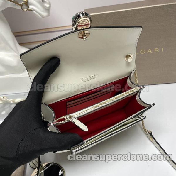 cowhide bag 1:1 Copy description and price white Bvlgari Crossbody women 9