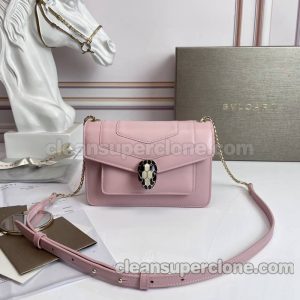 cowhide bag 1:1 Copy description and price pink Bvlgari Crossbody women