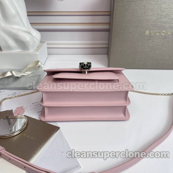 cowhide bag 1:1 Copy description and price pink Bvlgari Crossbody women 7