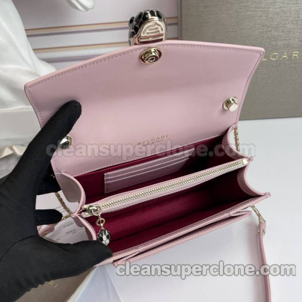 cowhide bag 1:1 Copy description and price pink Bvlgari Crossbody women 9