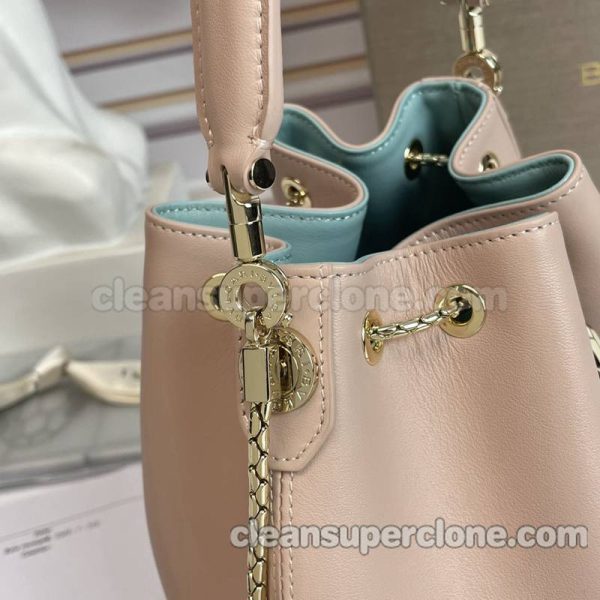 Handbag bag replica details and pricing pink Bvlgari Shoulder Crossbody bucket cowhide women 4