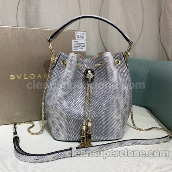 Snakeskin bag 1:1 Copy description and price purple Bvlgari Handbag Shoulder Crossbody bucket women