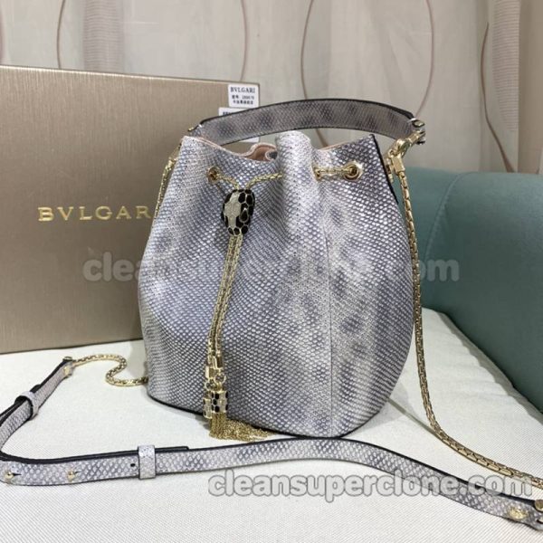 Snakeskin bag 1:1 Copy description and price purple Bvlgari Handbag Shoulder Crossbody bucket women 2