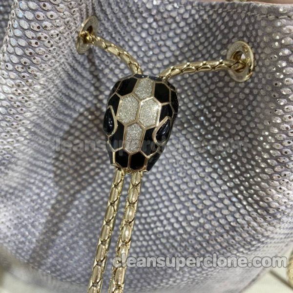 Snakeskin bag 1:1 Copy description and price purple Bvlgari Handbag Shoulder Crossbody bucket women 3