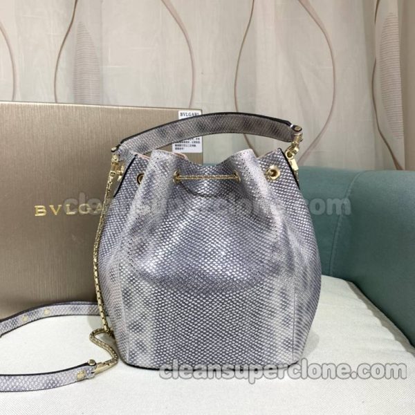 Snakeskin bag 1:1 Copy description and price purple Bvlgari Handbag Shoulder Crossbody bucket women 4