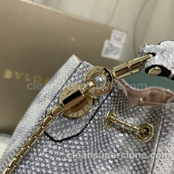 Snakeskin bag 1:1 Copy description and price purple Bvlgari Handbag Shoulder Crossbody bucket women 5