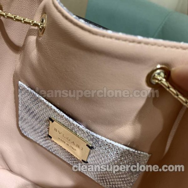 Snakeskin bag 1:1 Copy description and price purple Bvlgari Handbag Shoulder Crossbody bucket women 8