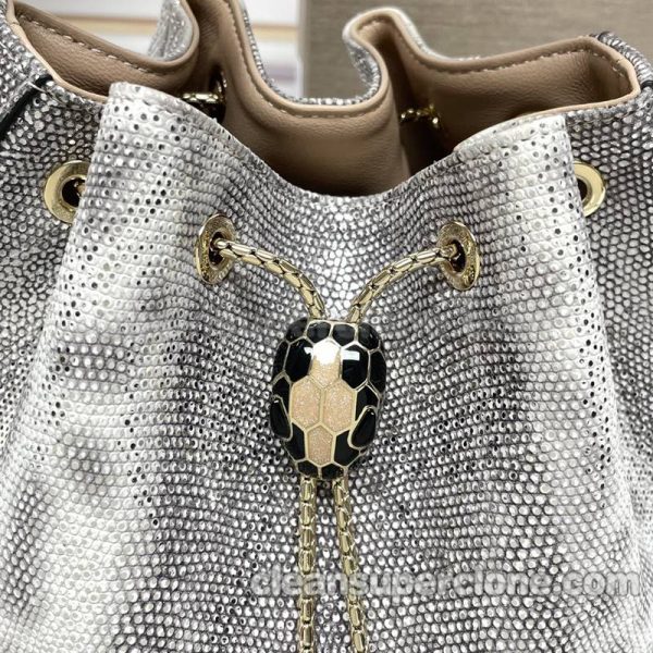 Bvlgari bag Super Clone picture and price ashen Handbag Shoulder Crossbody bucket Snakeskin women 2