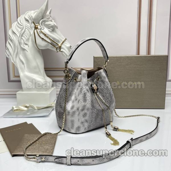 Bvlgari bag Super Clone picture and price ashen Handbag Shoulder Crossbody bucket Snakeskin women 3