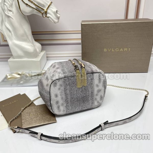 Bvlgari bag Super Clone picture and price ashen Handbag Shoulder Crossbody bucket Snakeskin women 5