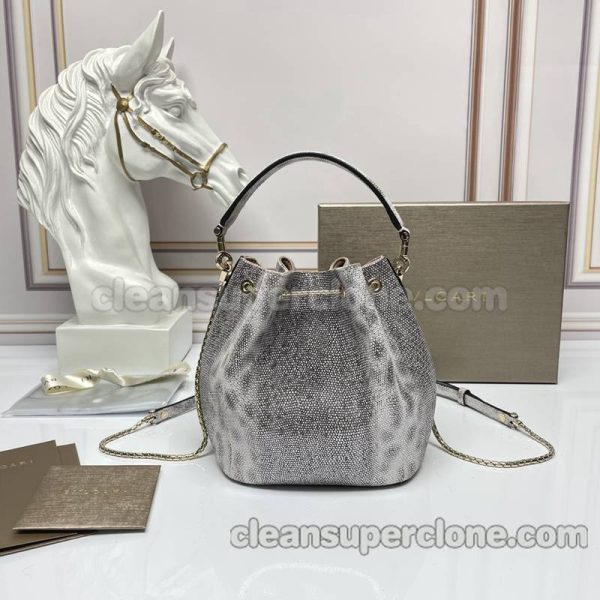 Bvlgari bag Super Clone picture and price ashen Handbag Shoulder Crossbody bucket Snakeskin women 7