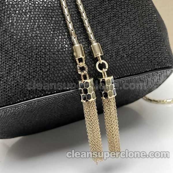 Handbag bag replica details and pricing black Bvlgari Shoulder Crossbody bucket Snakeskin women 5