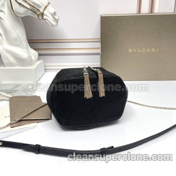 Handbag bag replica details and pricing black Bvlgari Shoulder Crossbody bucket Snakeskin women 7