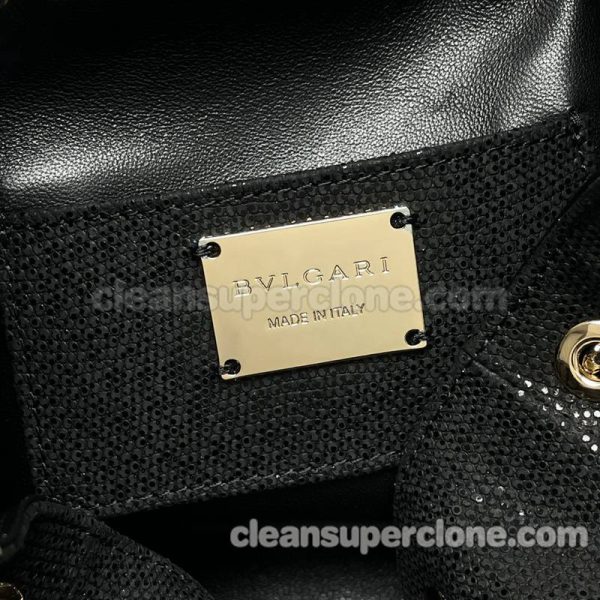 Handbag bag replica details and pricing black Bvlgari Shoulder Crossbody bucket Snakeskin women 8