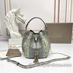 Snakeskin bag 1:1 Copy description and price green Bvlgari Handbag Shoulder Crossbody bucket women