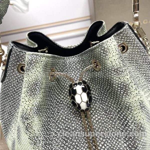 Snakeskin bag 1:1 Copy description and price green Bvlgari Handbag Shoulder Crossbody bucket women 2