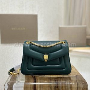 Bvlgari bag Super Clone picture and price Dark green Shoulder Crossbody cowhide women