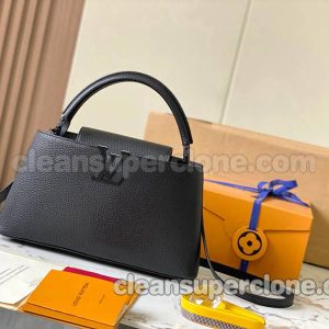 Louis Vuitton bag Super Clone picture and price black Handbag Matte cowhide Large women