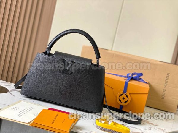 Louis Vuitton bag Super Clone picture and price black Handbag Matte cowhide Large women