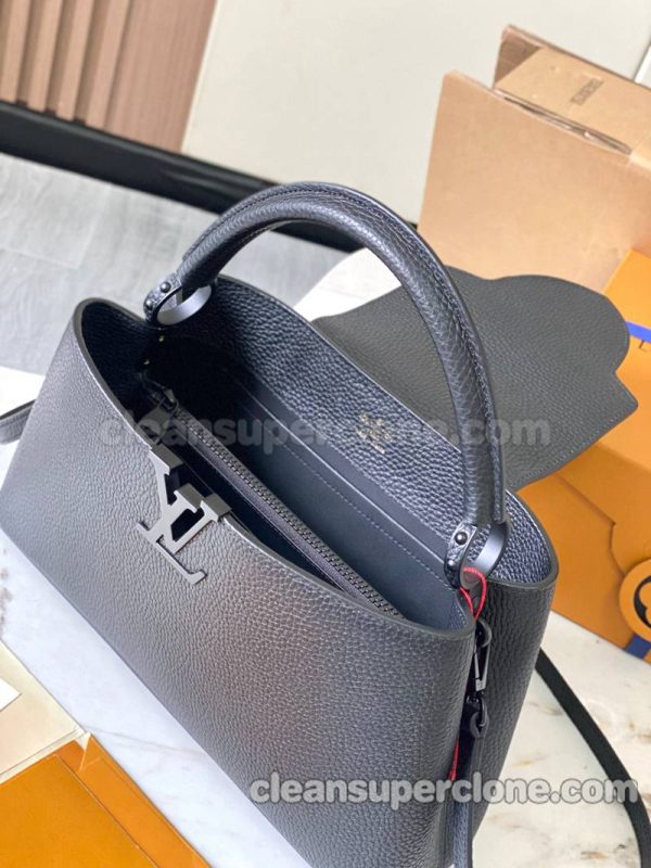 Louis Vuitton bag Super Clone picture and price black Handbag Matte cowhide Large women 8