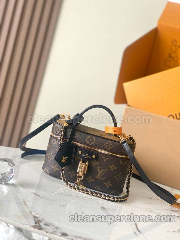 cowhide bag 1:1 Copy description and price brown Louis Vuitton Shoulder Crossbody women