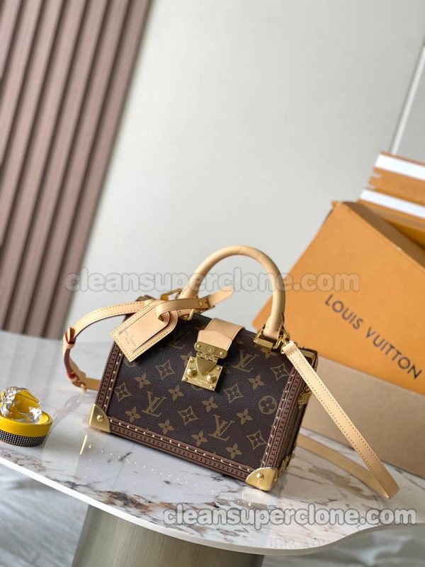 Hard box bag 1:1 Copy description and price brown Louis Vuitton Shoulder Crossbody Handbag women