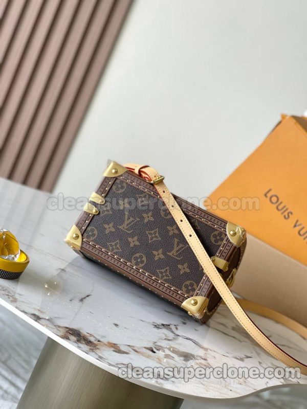 Hard box bag 1:1 Copy description and price brown Louis Vuitton Shoulder Crossbody Handbag women 4