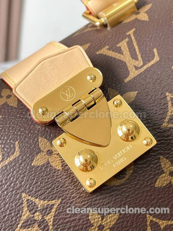 Hard box bag 1:1 Copy description and price brown Louis Vuitton Shoulder Crossbody Handbag women 7