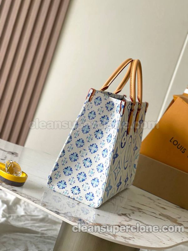 cowhide bag 1:1 Copy description and price blue Louis Vuitton Handbag women 2