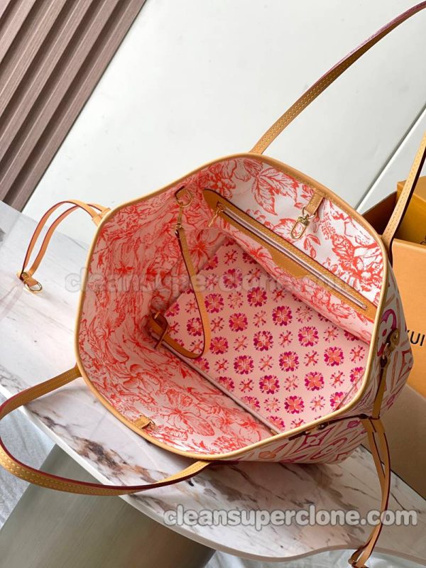 Handbag bag replica details and pricing pink Louis Vuitton cowhide women 7