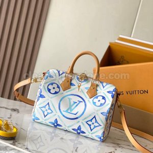 Louis Vuitton bag Super Clone picture and price blue Handbag cowhide women