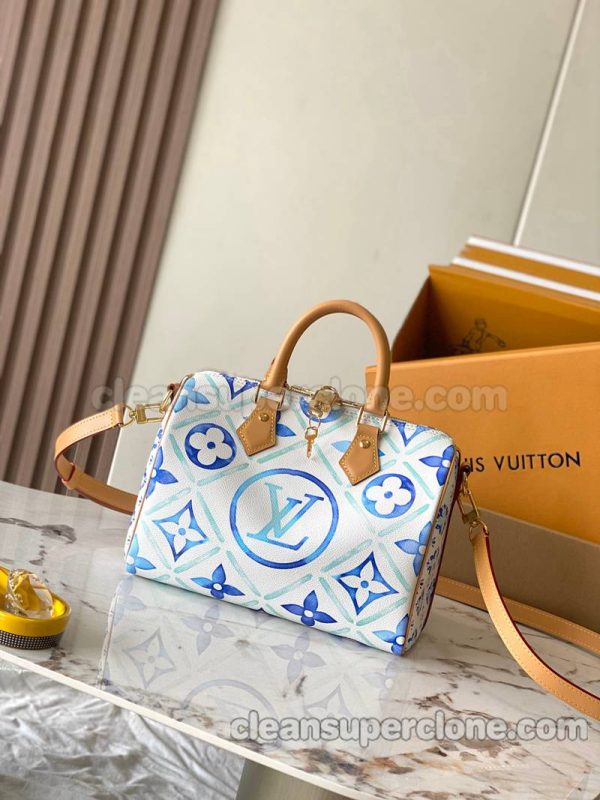 Louis Vuitton bag Super Clone picture and price blue Handbag cowhide women