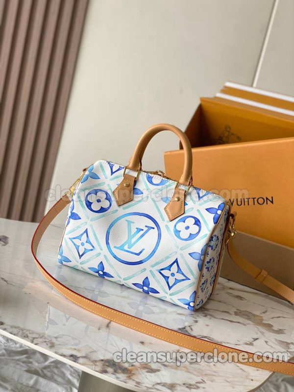 Louis Vuitton bag Super Clone picture and price blue Handbag cowhide women 3